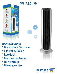 Luchtreiniger ionisator PR-139UV UV luchtreiniger